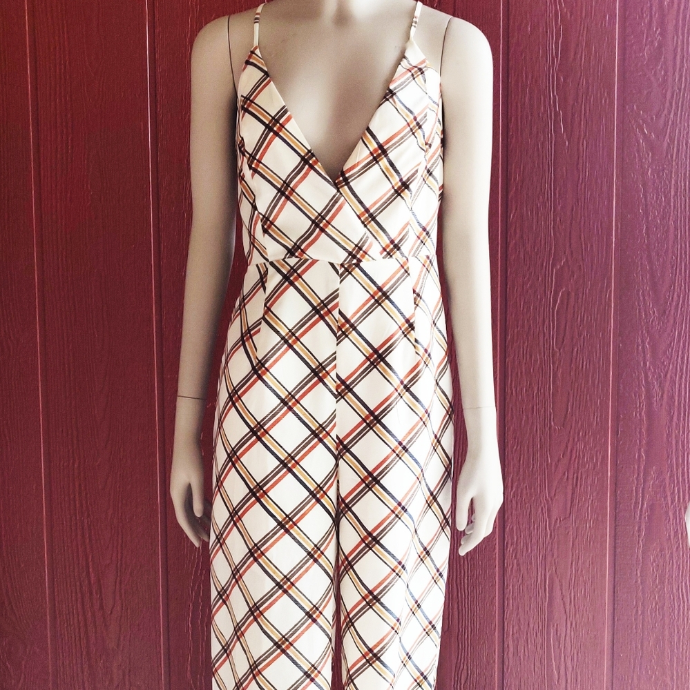 Plaid jumpsuit